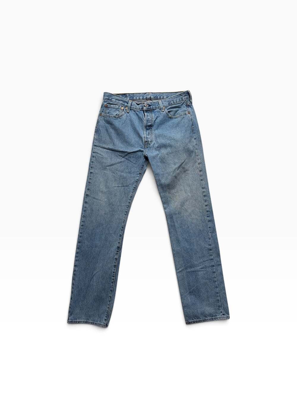 Levi's 501 Original Fit Straight Leg Button Fly Medium Wash Denim Jeans W34 L34